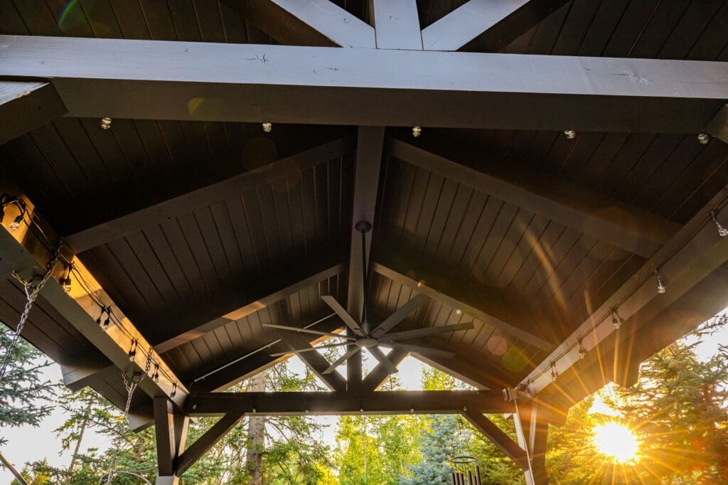 Loft-style roof cover for deck