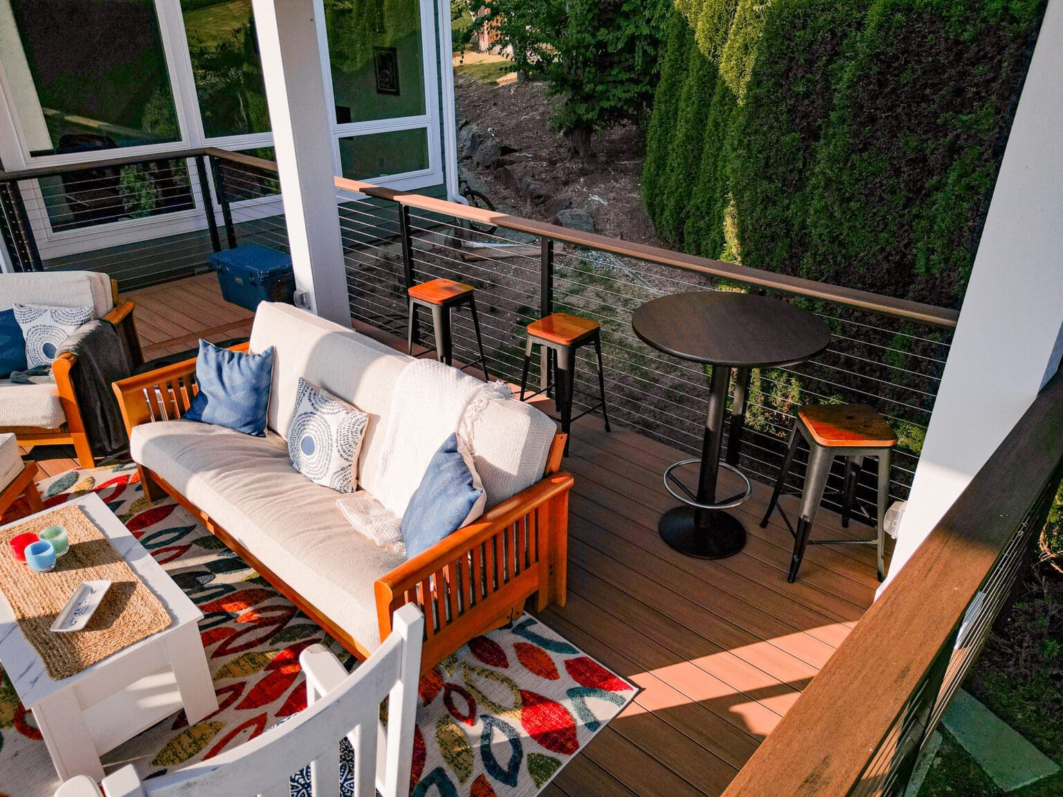 composite wood cocktail railing top