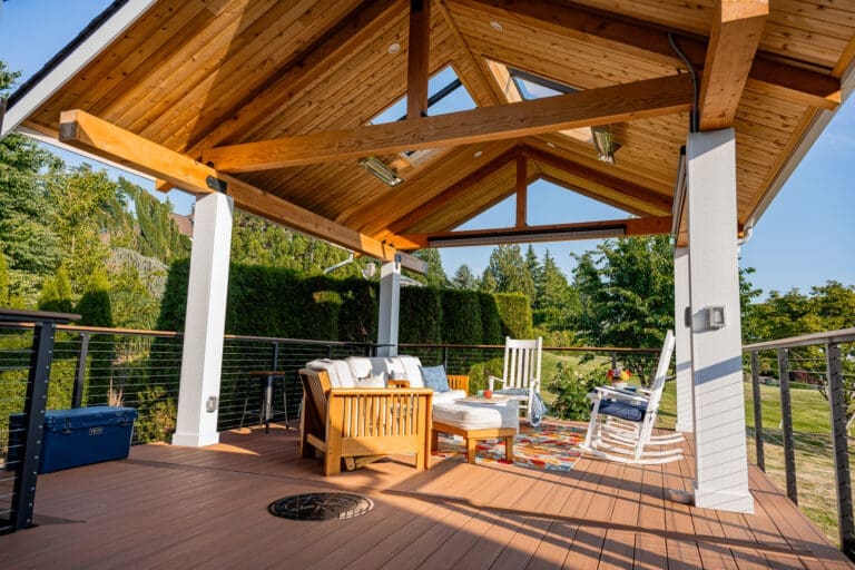 deck cover cedar soffit