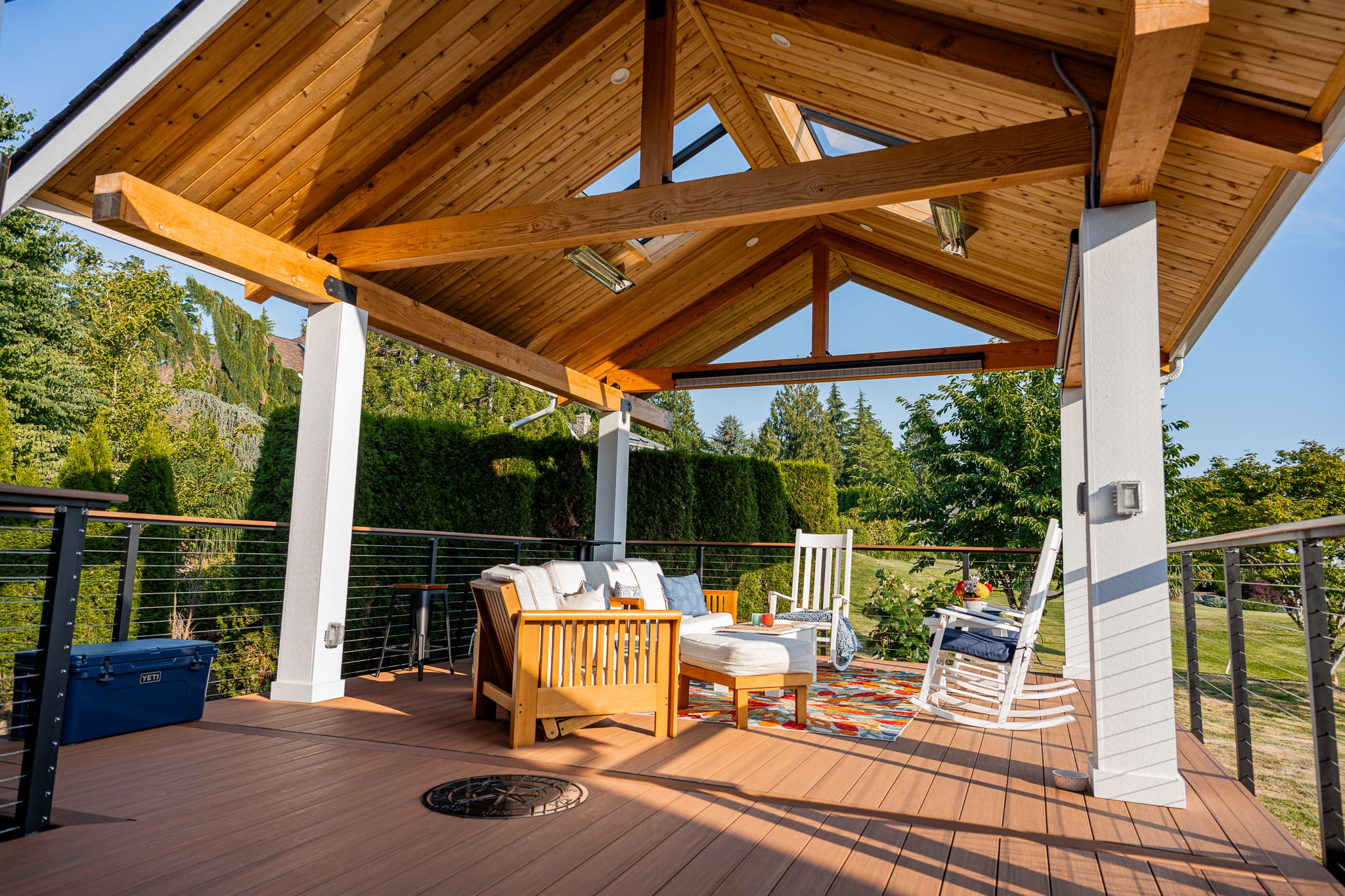 deck cover cedar soffit