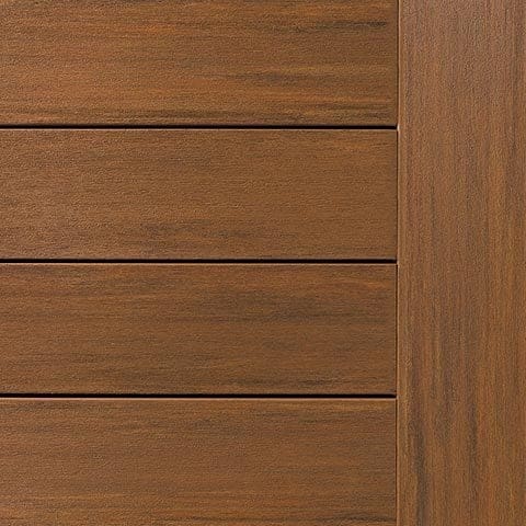 Close-up of wooden paneling detail.