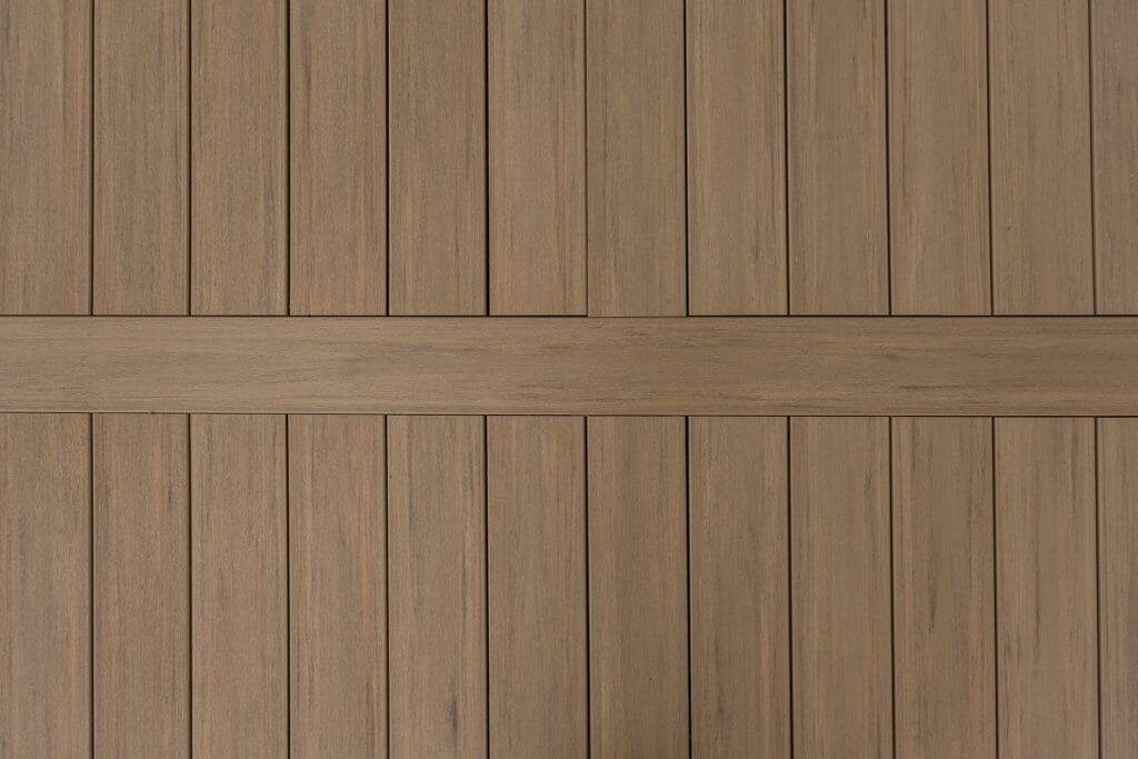 Detailed view of composite deck boards