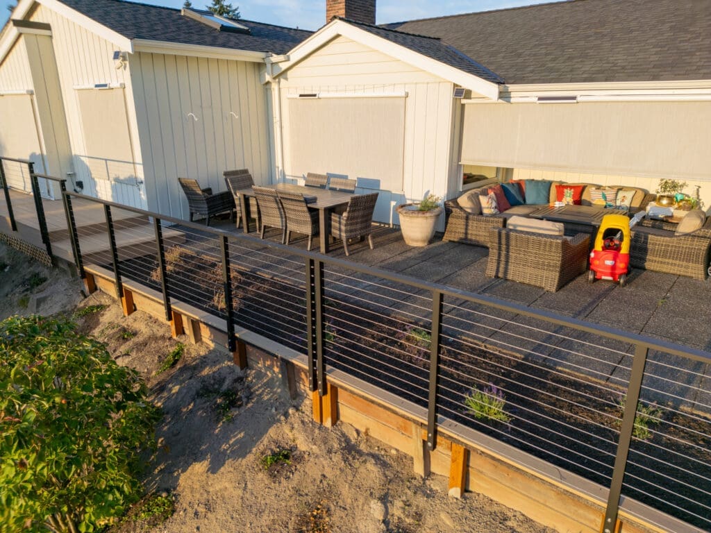 Cozy patio with furniture